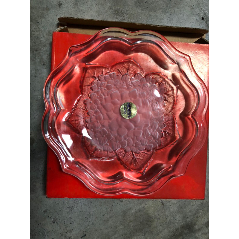 Soga 日本 花型水果盤 17cm*17cm 玻璃盤 水果盤 盤子