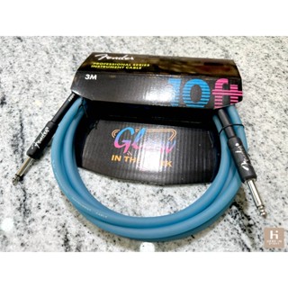 ▶合音樂器行◀ 全新 Fender Pro Glow in the dark 藍 螢光導線 3M直頭 樂器導線 吉他導線