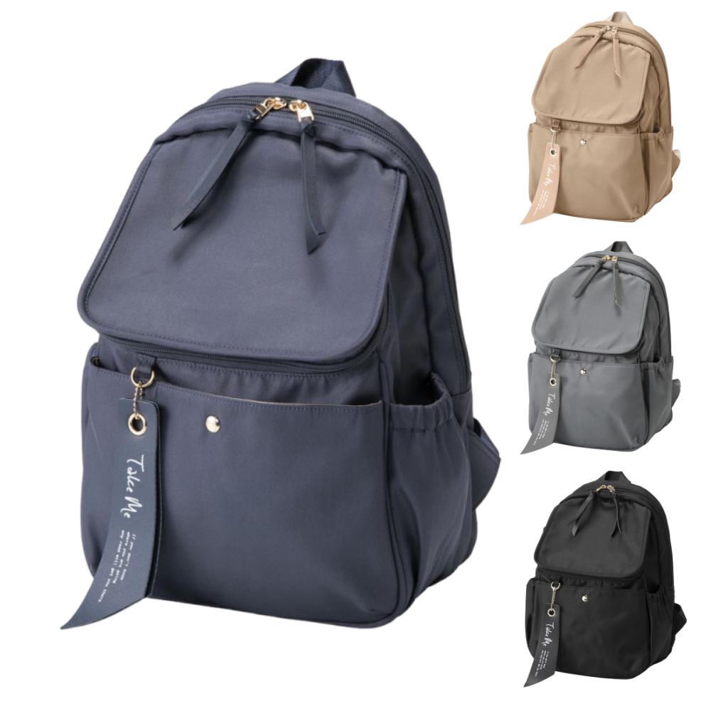 【Nicott】Take me日劇感輕量10口袋尼龍後背包/媽媽包(A4可/筆電夾層) 日本女包 實拍開箱 | 媽咪愛