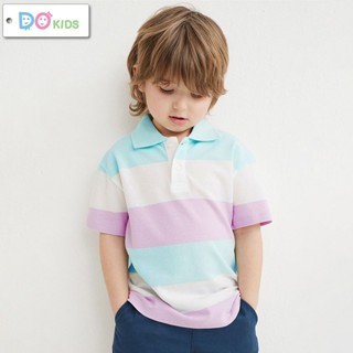 DO Kids童裝 臺灣現貨-多彩條紋短袖Polo杉 男童裝 夏季新品 中小童 兒童 短袖 上衣 休閒 有領
