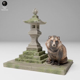 Tazo工坊[AD] 日本狸pose2+場景 Japanese Raccoon Dog pose2 3D列印模型UW2