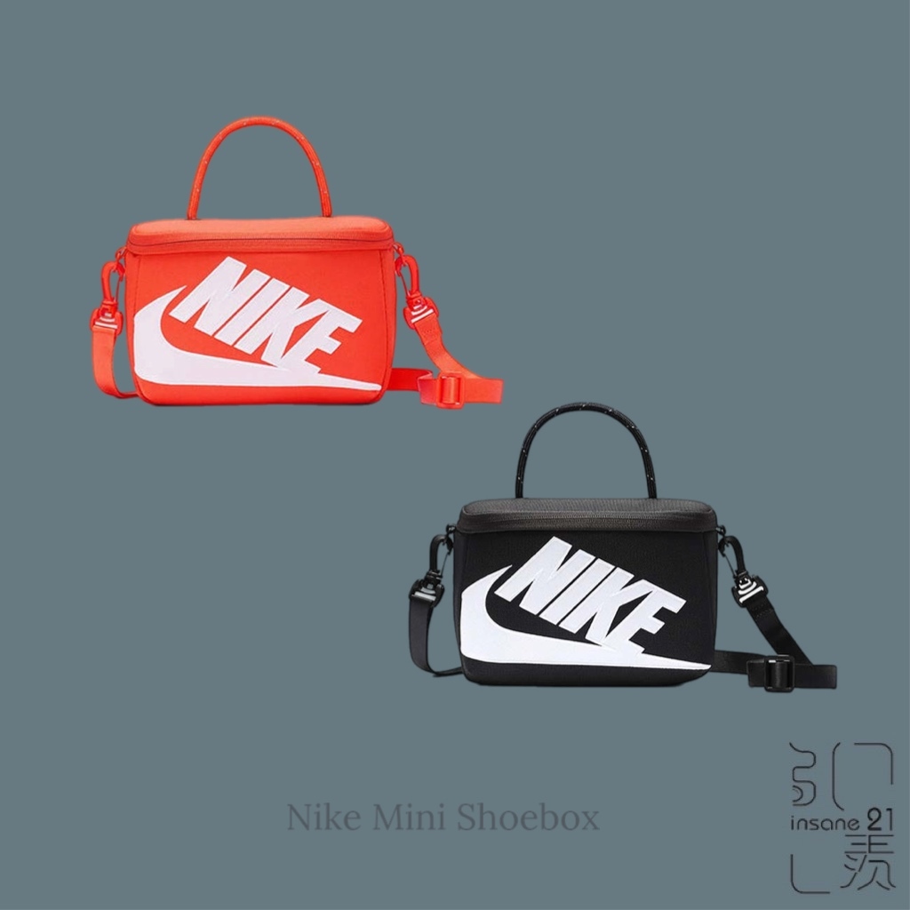 NIKE MINI SHOEBOX BAG 斜背 側背包 手提 鞋盒包 小方包 黑/紅 FN3059-010/869