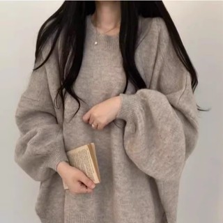 【Joybuy】🏷️在臺韓系復古圓領軟糯寬鬆側開叉保暖針織毛衣女裝