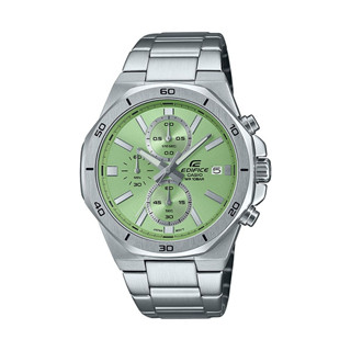 【CASIO】卡西歐 EDIFICE 三針三眼 標準計時鐘錶 草木綠 八角形錶圈 日期顯示窗 EFV-640D-3A
