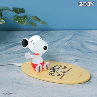 【Snoopy】史奴比 衝浪板公仔燈無線充電座 造型充電座 無線充電 小夜燈 日落小物 情人節禮物 生日禮物