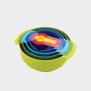 【英國 Joseph Joseph】NEST系列 多功能攪拌量測盆9件組 - 繽紛《WUZ屋子-臺北》量杯 打蛋盆
