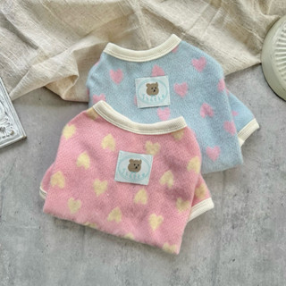 OOPET ♡ 現貨｜韓國 滿版愛心針織外套 XS-2XL｜韓國品牌 韓國寵物服飾 寵物衣服 狗狗衣服 貓咪衣服