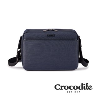 Crocodile鱷魚皮件 男側揹包 橫式斜揹包 可放10"平板/A4 Marvel系列-0104-07654-黑藍兩色