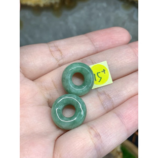 J.S精品珍寶*「天然翡翠」 * P * 綠甜甜圈（單顆）/ 綠跑環/甜甜圈/跑環