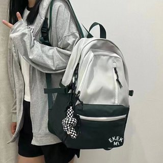 【臺灣現貨】防潑水 高階感學院風 學生書包 韓版百搭 高中生 大學生書包 後揹包 尼龍揹包 雙肩包 書包