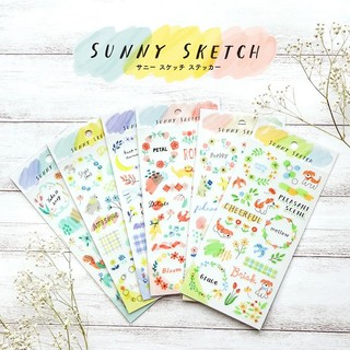 *激動小鹿*<現貨>日本 MIND WAVE 貼紙 SUNNY SKETCH 系列 透明pet 貼紙 新品