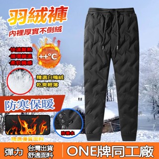 🔥臺灣出貨🔥 羽絨褲 加厚保暖長褲 防風 防寒 耐磨 保暖雪褲 男生女生長褲 冬天長褲 工作褲 輕量 保暖休閒束口褲