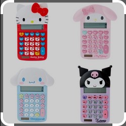 日本發售正版 SANRIO 三麗鷗 HELLO KITTY 美樂蒂 庫洛米 造型計算機 太陽能兩用 12位元計算機