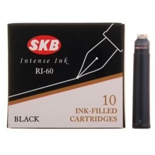 SKB RI-60 鋼筆卡水卡式墨水管 藍/黑 10入裝 文明鋼筆 好愛買