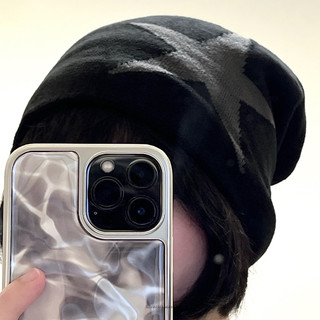 SAUVAGES fuzzy star knit beanie 星星針織毛帽