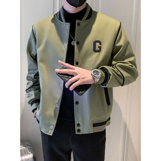 🔥【新品上新】男士外套春秋季男裝痞帥夾克高級感外套時尚男裝ins棒球服潮牌男裝百搭夾克成熟男裝字母夾克潮流外套