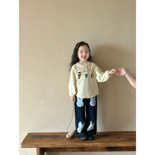 預購春秋款韓版Ins女童兒童小童可愛小兔 兔子上衣 t恤上衣 / 兔子 長褲 牛仔褲