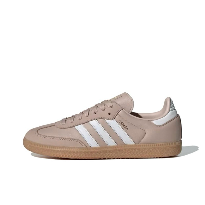 ADIDAS SAMBA OG 灰粉 奶茶色 焦糖底 金標 女鞋 IE6523