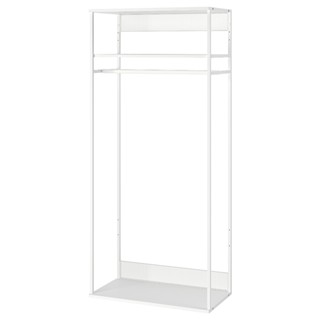 北歐LOFT經典IKEA宜家PLATSA開放式掛衣架衣櫥衣櫃衣帽架/白色/180x80x40/二手八成新/特$1780