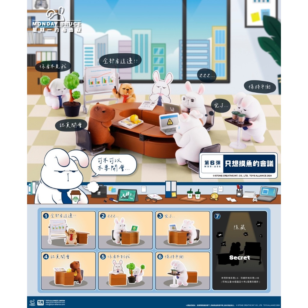 『現貨』  星期一的布魯斯P6   只想摸魚的會議    盒玩   盲盒  【蛋樂寶】