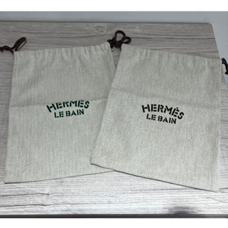HERMES 愛馬仕彩妝櫃 精品化妝包/束口袋 收納袋 麻布袋 束口袋 小麻布袋 專櫃贈品 收納 束口帆布袋 抽繩收納袋