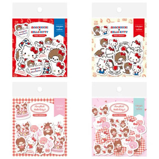 ｜現貨｜Monchhichi X Hello Kitty 50週年聯名限定貼紙 貼紙包