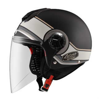 Astone CJ500 安全帽 CJ500 LL12 平黑灰 內藏墨鏡 半罩 全可拆洗 超長鏡片《比帽王》