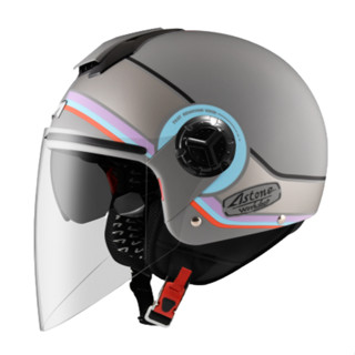 Astone CJ500 安全帽 CJ500 LL12 平水泥灰藍 內藏墨鏡 半罩 全可拆洗 超長鏡片《比帽王》
