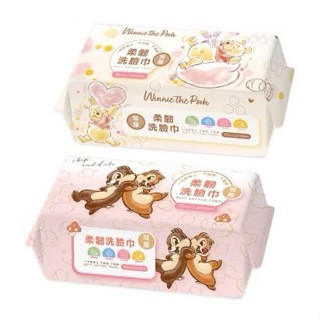 【ONEDER旺達棉品】洗臉巾 乾濕兩用巾 Disney 迪士尼 小熊維尼 奇奇蒂蒂 加厚 乾濕巾 卸妝巾 清潔巾