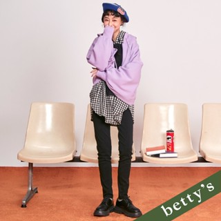 betty’s貝蒂思(35)腰鬆緊顯瘦直腿雙口袋長褲(黑色)