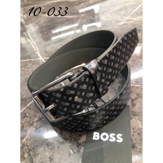 高雄凡賽斯歐洲精品 HUGO BOSS BOSS 滿版印花字型LOGO 穿針式 皮帶 腰帶