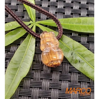 【MARCO寶石】紅銅鈦貔貅 墜子048 吊墜 墜飾 項鍊 開運招財 天然水晶 鈦晶 發晶 晶體透亮