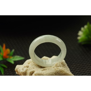 熱賣U636玉戒指❀ 20# 翡翠玉天然A貨水潤白底戒圈指環戒子【緬甸玉翠軒】玉首飾品 男女款式