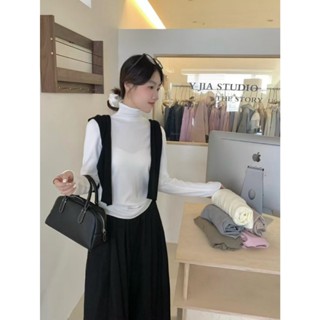 CHILL現貨 立領長袖針織衫 內搭上衣 立領上衣 女生 顯瘦針織上衣 素色針織上衣 合身針織上衣 打底 長袖 預購