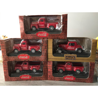 Coca-Cola 經典復古模型收藏車 紅磚皮卡 木紋古董車
