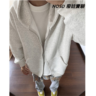 【NOSD】外套 素色外套 冬天外套 男生衣著 高街外套 中性風 灰色薄外套 運動外套男 oversize 外套 外套薄