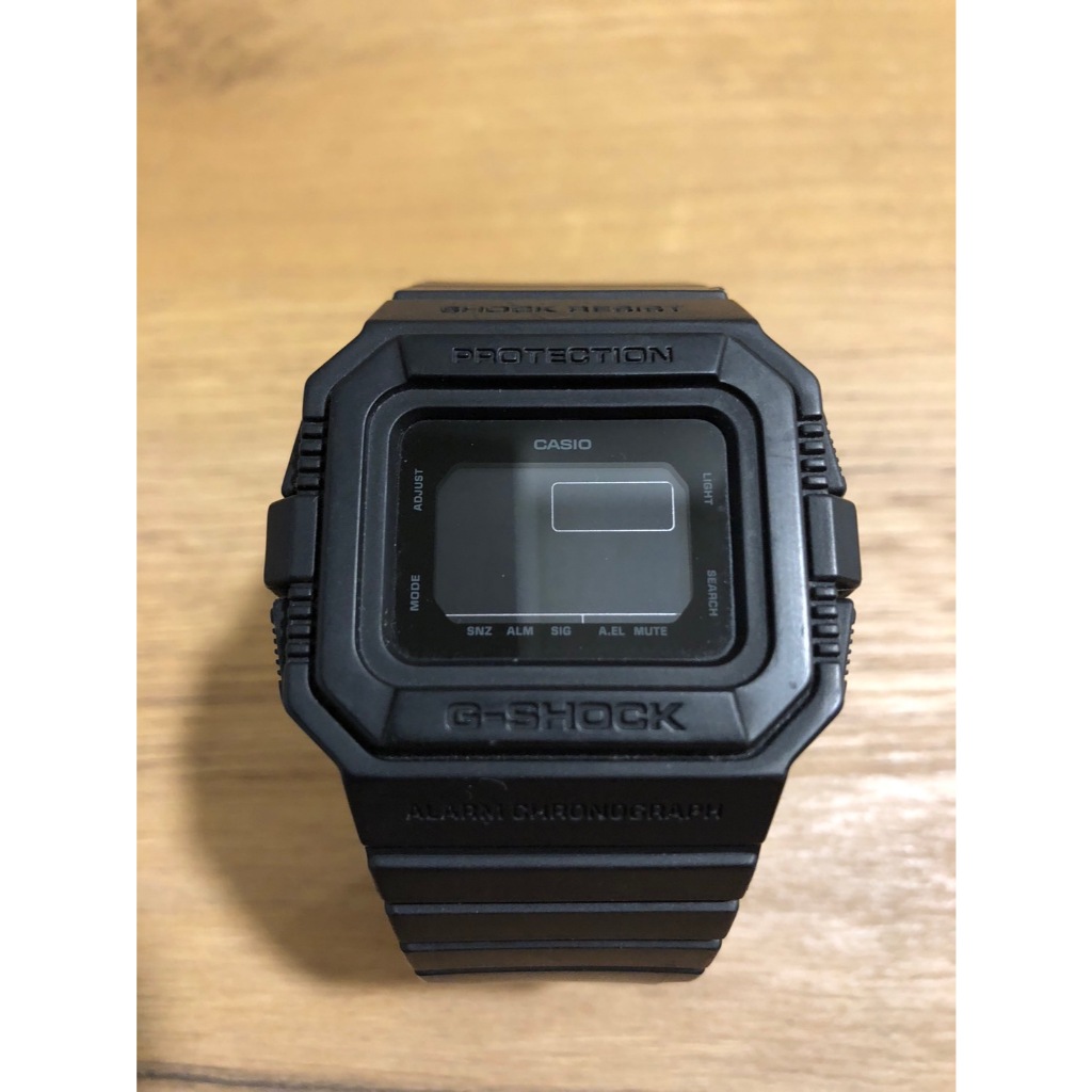 G-SHOCK CASIO 卡西歐 男士腕錶 DW-D5500BB-1 含盒 面板故障待修 請自行找管道修理