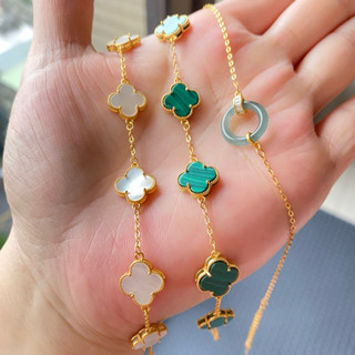 🧚‍♀️旺小妞🧚‍♀️天然孔雀石 白貝母 藍水翡翠 紅瑪瑙 S925銀鑲嵌手鍊 保色925銀手鍊