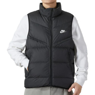 NIKE 背心 保暖 男 輕量 立領 無袖 羽絨背心 鋪棉背心 穿搭 休閒 黑 FB8184010