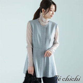 Te chichi 多材質隱藏釦設計馬甲背心外套(FC43L0X0280)