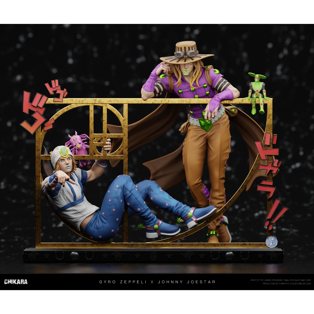 GK預購 CHIKARA 工作室 JOJO的奇妙冒險 傑洛 齊貝林 & 喬尼 喬斯達和 稚熱gk公仔模型 AB11222