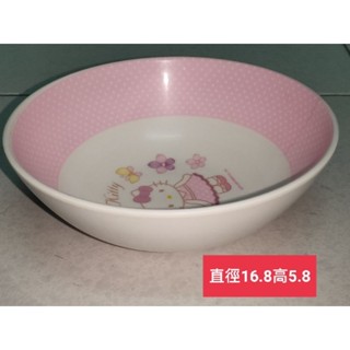 二手 DUNG JIN HELLO KITTY 小廚房系列 臺灣製 正版 深圓碗 湯碗 大碗公 美耐皿碗 麵碗 塑膠碗