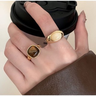 ✨mendy 💕臺灣現貨 當日寄出💕小眾設計感 個性百搭 復古輕奢開口戒指 指環