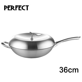 IH 爐可用 理想牌 蘋果型 28cm 33cm 36cm 40cm 316不銹鋼 七層複合金炒鍋/平底鍋 極緻