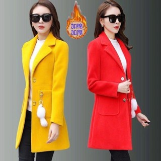💘特惠新品【毛呢大衣】秋冬毛呢外套 女中長款 韓版 春秋新款 小個子 加厚修身 呢子大衣女