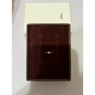 ete 日本輕珠寶 飾品 二手 戒指 天然石 託帕石 粉霧金 K10 #13