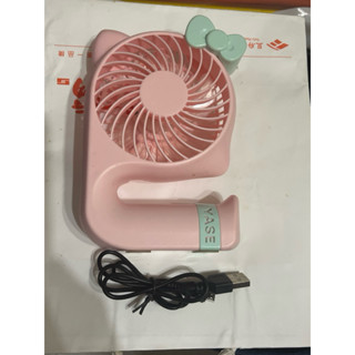 全新kitty造型粉色USB電風扇