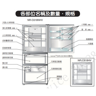 國際牌三門電冰箱 冰箱零件 蔬果室置物盒上/蔬果室置物盒下 原廠公司貨 NR-C618NHV