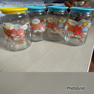 三麗鷗 美樂蒂&雙子星 40週年紀念 玻璃儲存罐