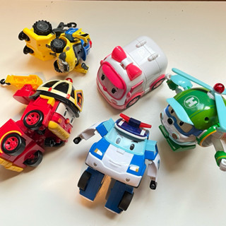 正版 POLI 變形波力 手提基地 ROBOCAR POLI 波力 安寶 AMBER 玩具 羅伊消防車 海力 巴奇